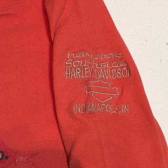 Harley Davidson 3/4 sleeve vneck shirt - Picture 3 of 8